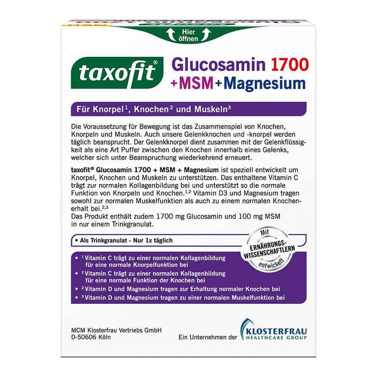 Taxofit Glucosamin 1700 + MSM + Magnesium Sticks - 7
