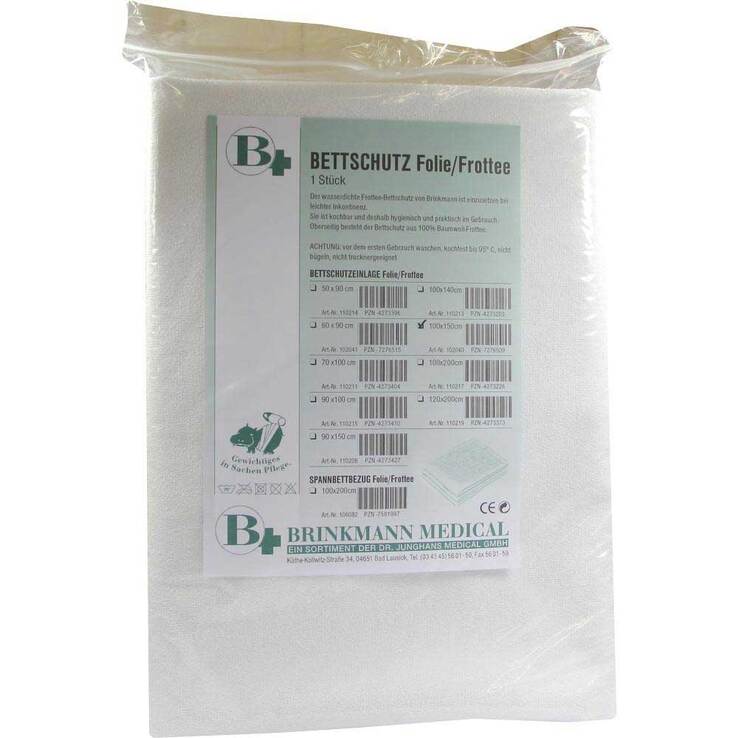 Bettschutzeinlage Folie Frottee 100x150cm 1 St