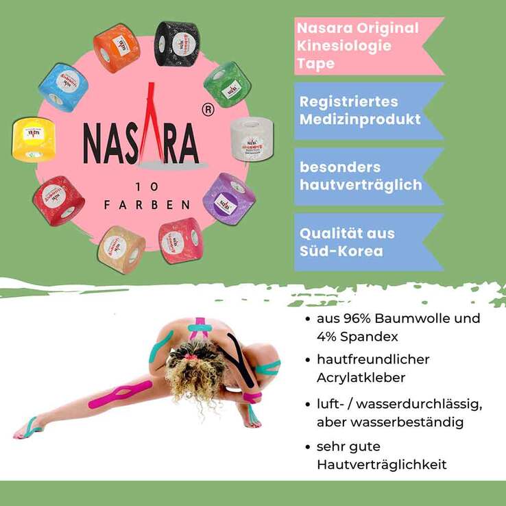 Kinesiologie Tape 5 cm x 5 m beige - 3