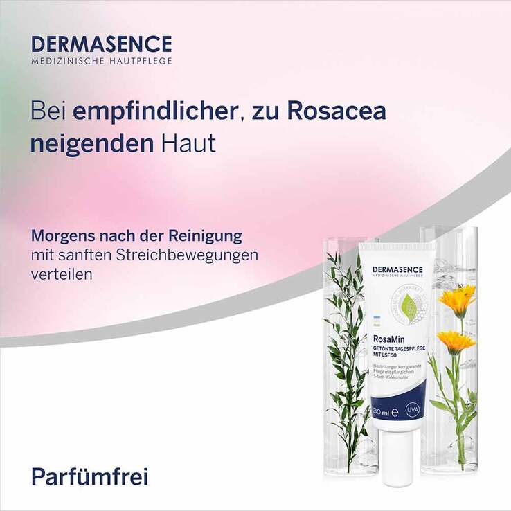 Dermasence Rosamin getönte Tagespflege LSF 50 Creme - 4
