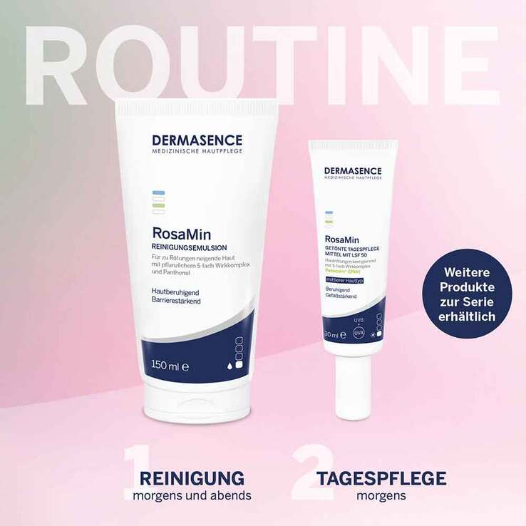 Dermasence Rosamin getönte Tagespflege mittel LSF 50 Creme - 6