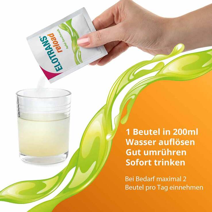 Elotrans reload Elektrolyt-Pulver Apfel Beutel - 4