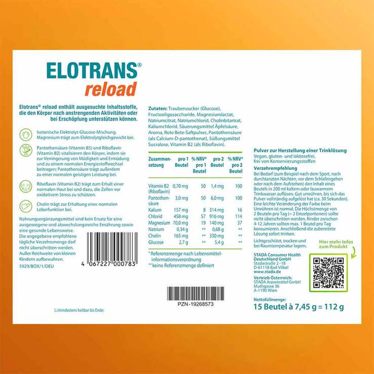 Elotrans reload Elektrolyt-Pulver Apfel Beutel - 6