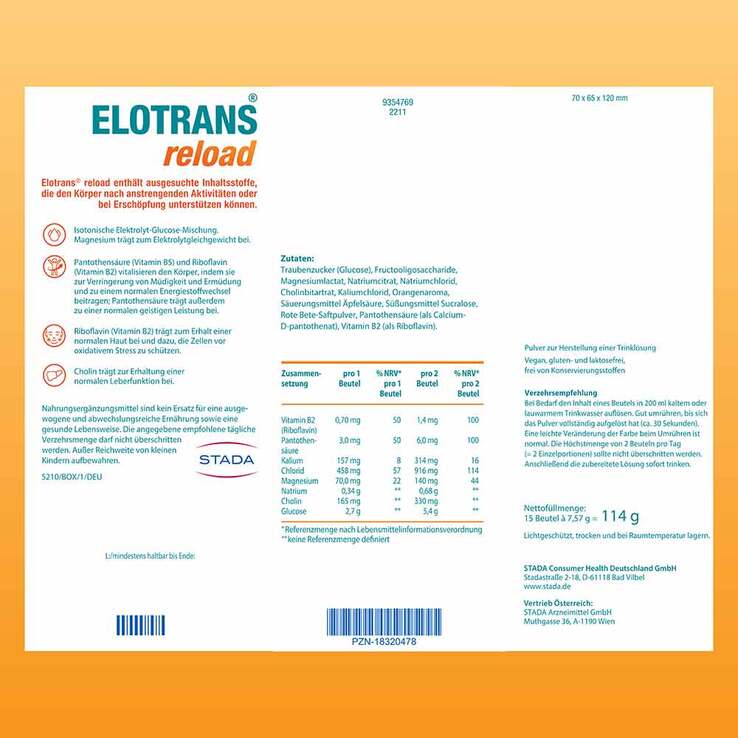 Elotrans reload Elektrolytpulver mit Vitaminen - 4