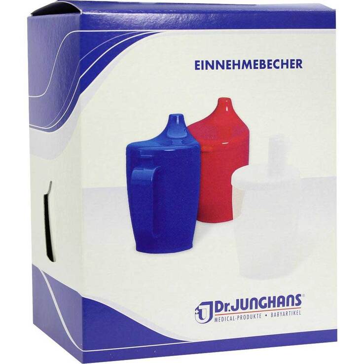 Einnehmebecher mit Griff + Deckel 12mm weiß - 1