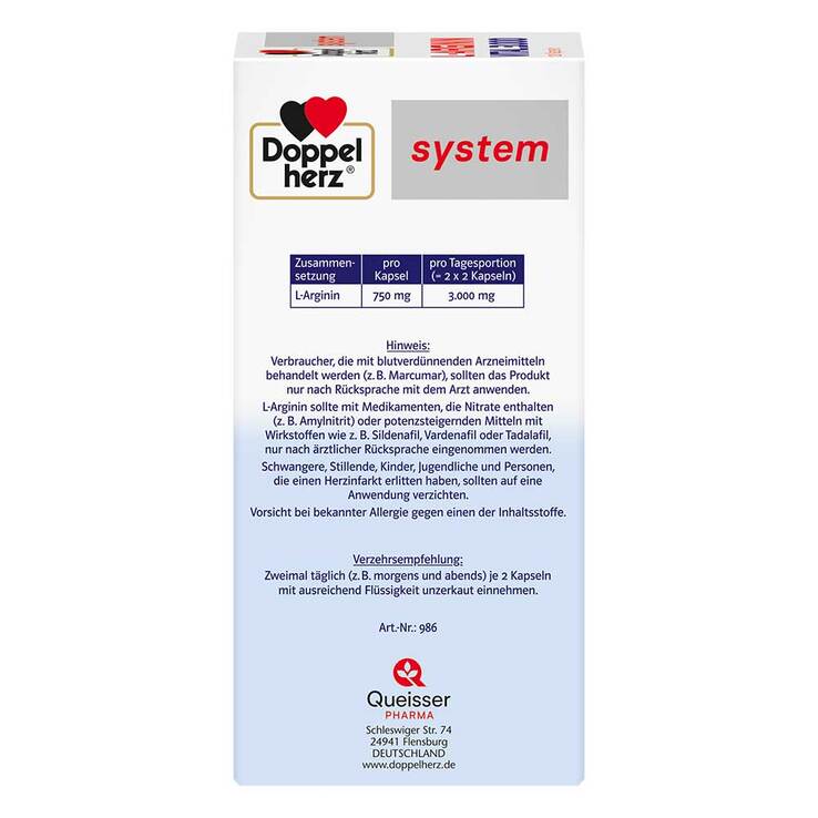 Doppelherz system L-Arginin Vital 3000 Kapseln - 3