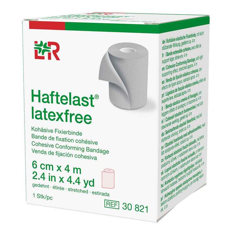 Haftelast Fixierbinde kohäs.latexfrei 6 cm x 4 m creme - 2