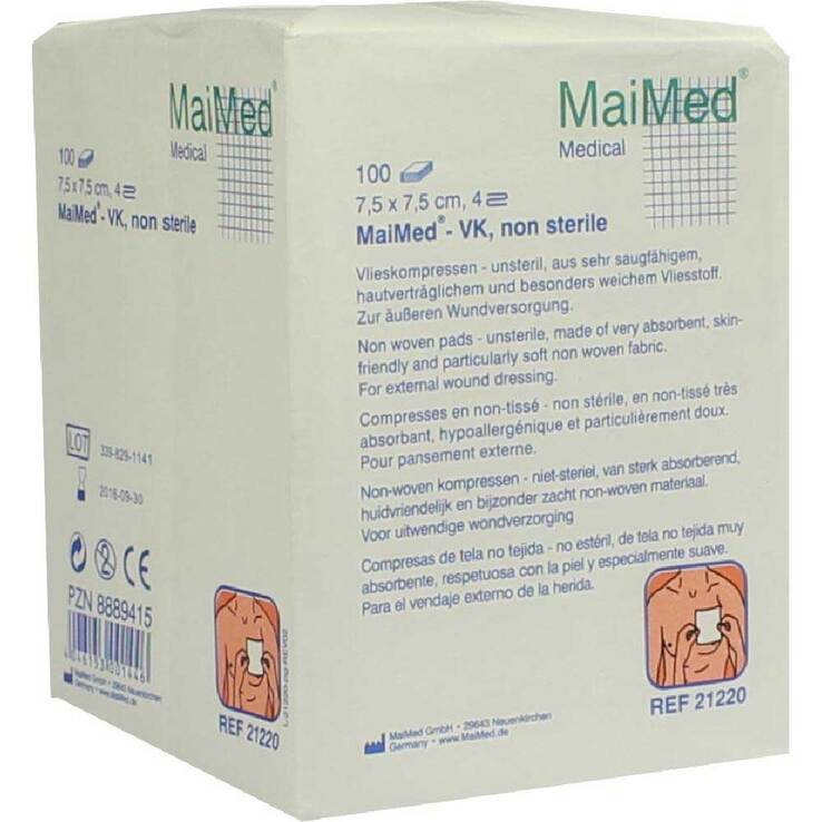 Vlieskompressen 7,5x7,5 cm unsteril - 1