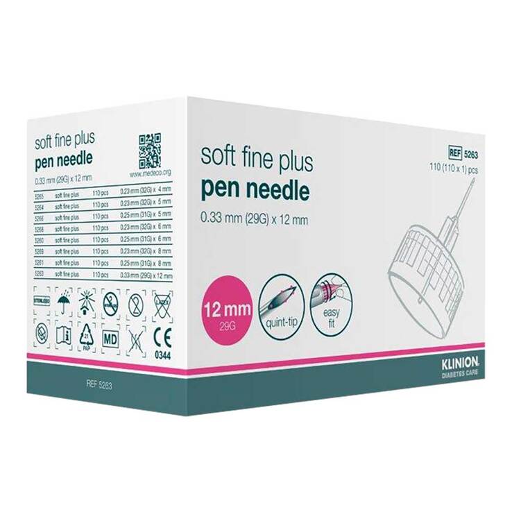 Klinion Soft fine plus Kanülen 12mm 29G 0,33mm - 1