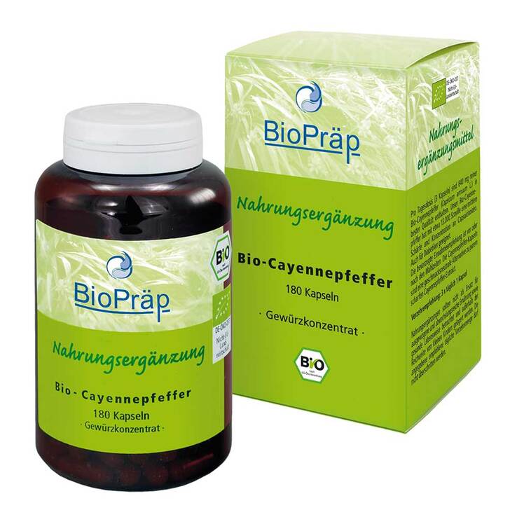 Bio Cayennepfeffer Kapseln Inhalt: 64 g