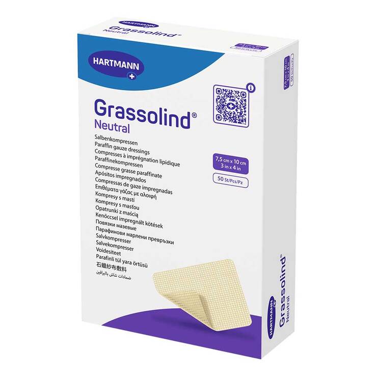 Grassolind Salbenkompressen 7,5x10cm steril 50 St
