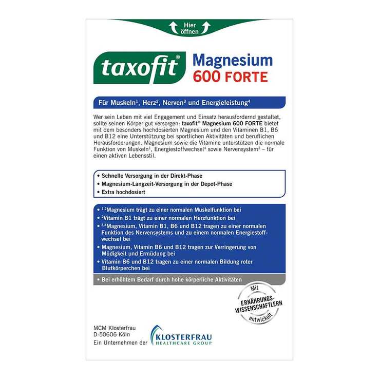 Taxofit Magnesium 600 Forte Depot Tabletten - 8