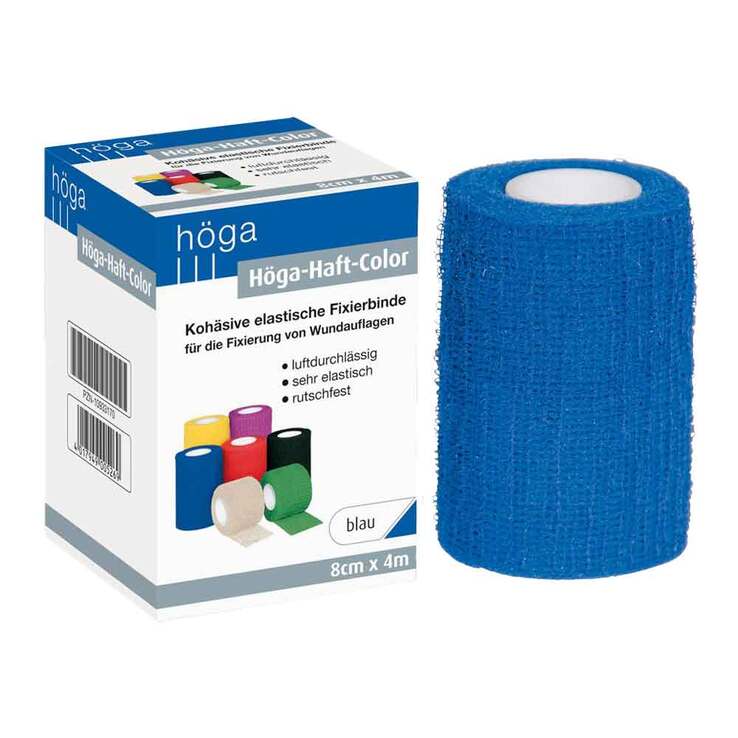 Höga Haft Color Fixierbinde 8 cm x 4 m blau 1 St