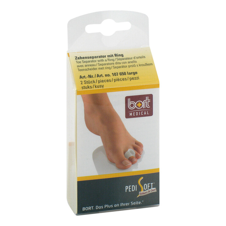 Bort Pedisoft Zehenseparator mit Ring large transparent - 1
