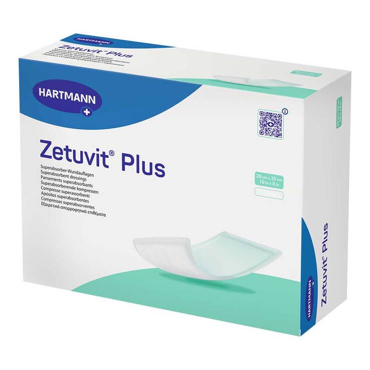 Zetuvit Plus extrastarke Saugkomp.steril 20x25 cm 10 St