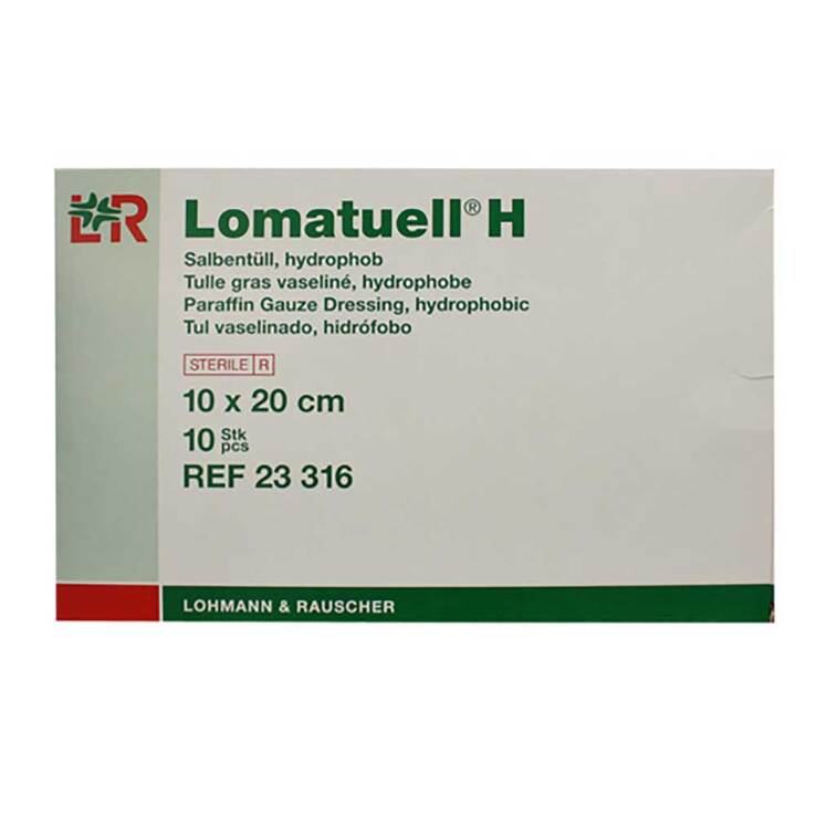 Lomatuell H Salbentüll 10x20 cm steril 10 St
