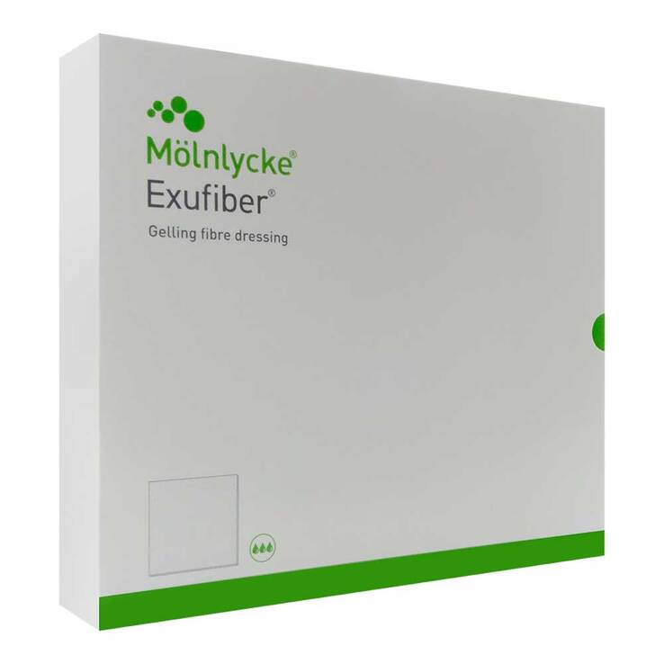 Exufiber gelbildender Faserverband 10x10 cm 10 St