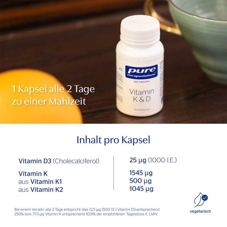 Pure Encapsulations Vitamin K & D Kapseln - 4