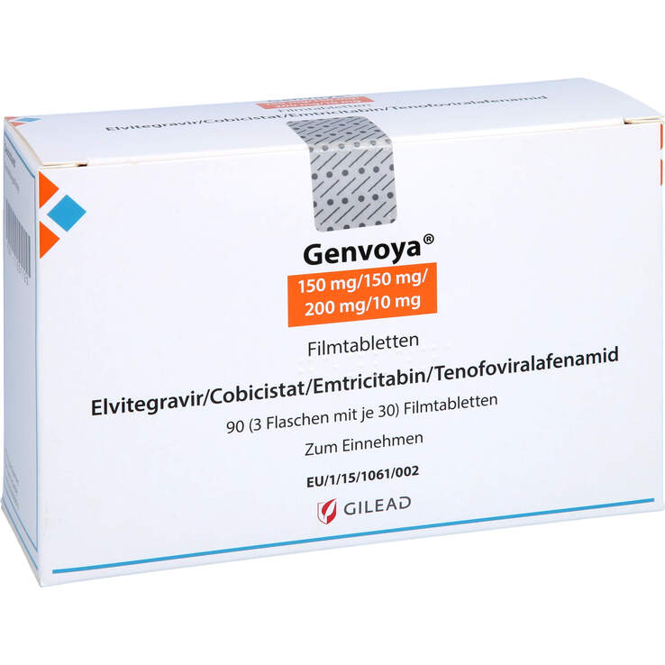 Genvoya Genvoya 150 mg / 150 mg / 200 mg / 10 mg Filmtabletten 3X30 St auf E ...