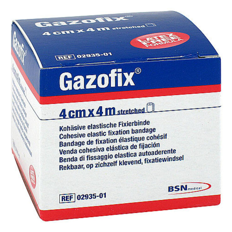 Gazofix Fixierbinde kohäsiv 4 cmx4 m 1 St