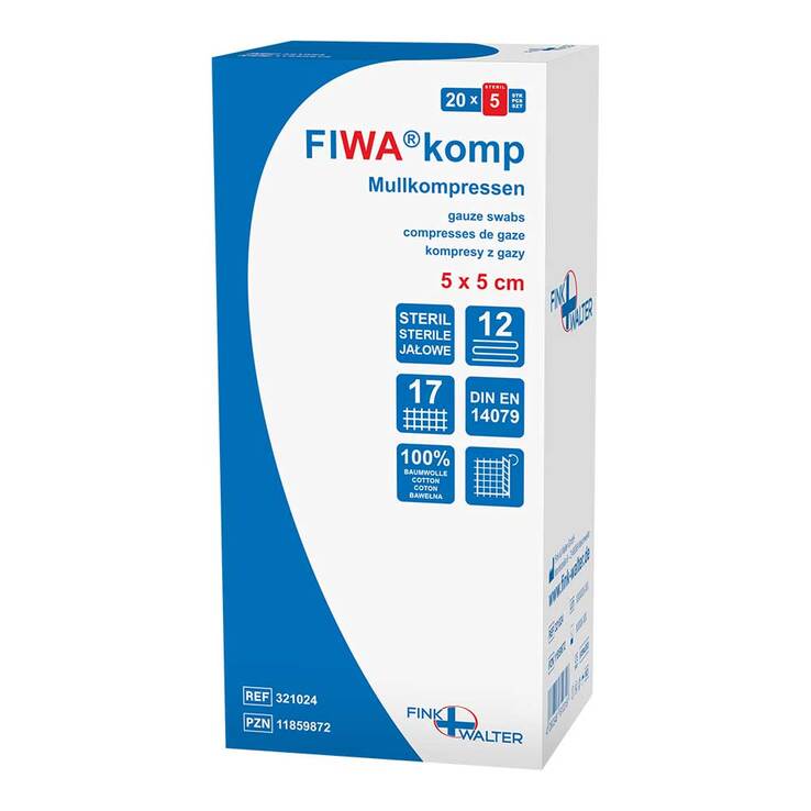 Mullkompressen 5x5 cm steril 12fach 20X5 St