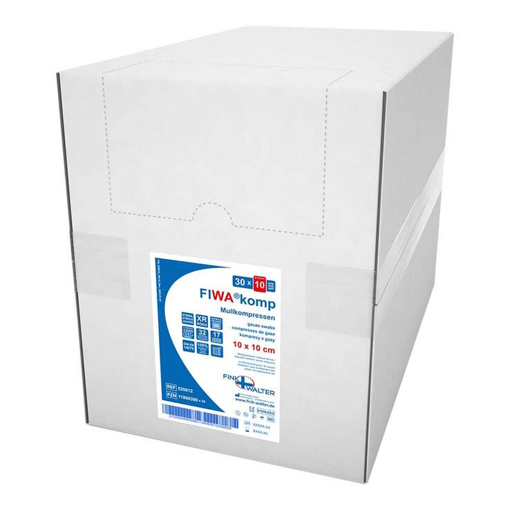 Mullkompressen 10x10 cm steril 32fach RK Fiwakomp 10 St