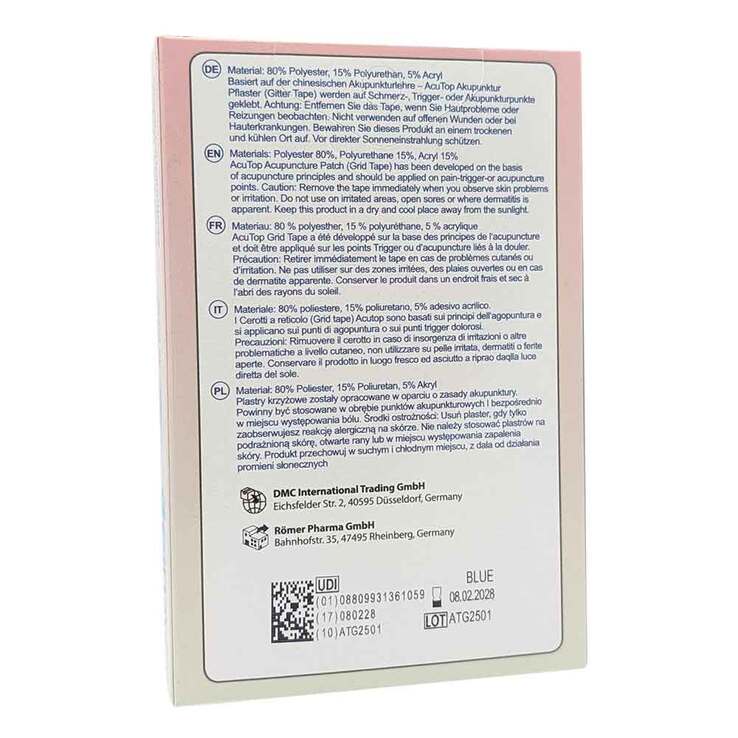 Gitter Tape Acutop Akupunkturpflaster 2x3 cm blau - 2