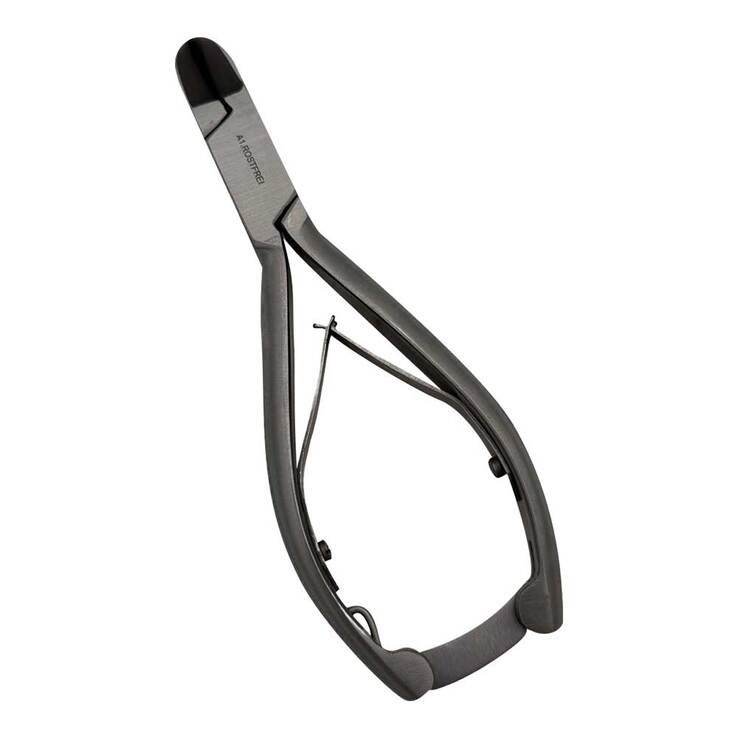 Nagelzange 14 cm gerade Doppelfeder Sperre rostfrei - 1