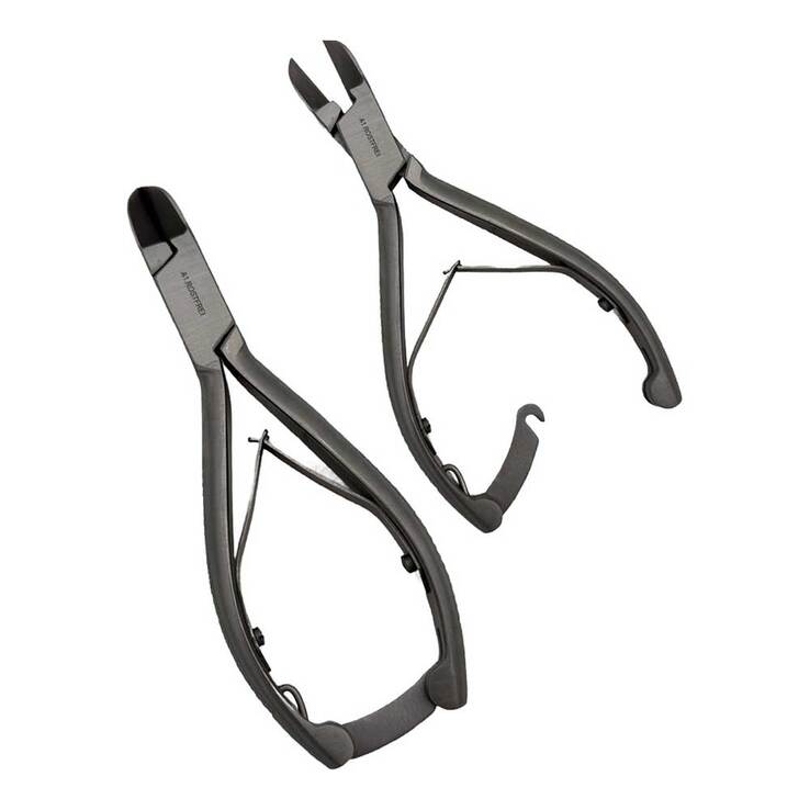 Nagelzange 14 cm gerade Doppelfeder Sperre rostfrei - 2