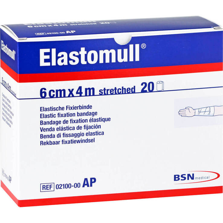 Elastomull 6 cmx4 m 2100 elastisch Fixierbinde 20 St