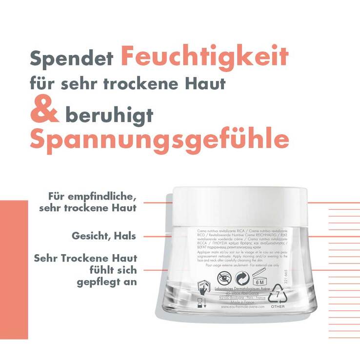 Avene Les Essentiels revitalisierende nutritive Creme reichhaltig - 2