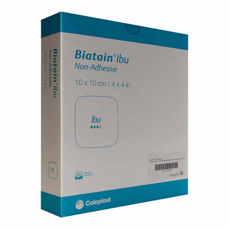 Biatain Ibu Schaumverband 10x10 cm nicht haftend - 1