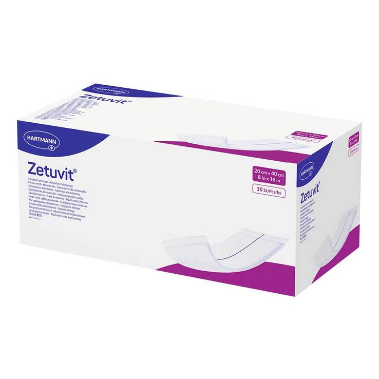 Zetuvit Saugkompressen unsteril 20x40 cm - 1