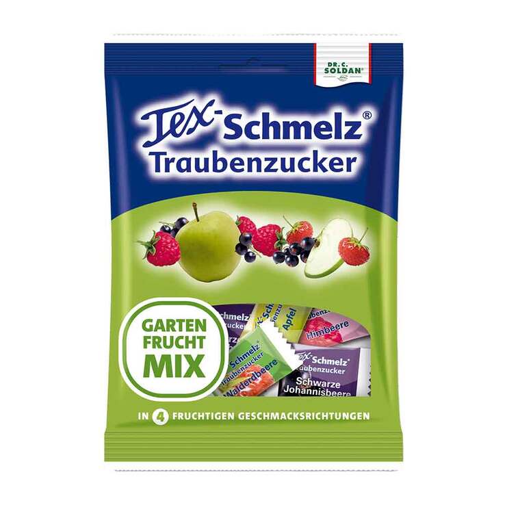 Soldan Tex Schmelz Traubenzucker Gartenfrucht-Mix 75 g