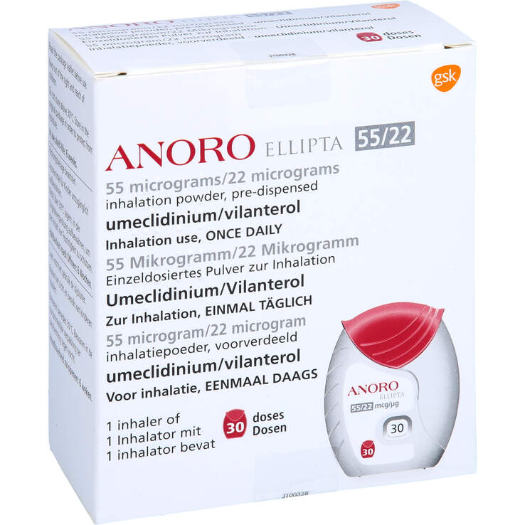 Anoro Ellipta 55 µg / 22 µg 30ED Einzeldosis Inh.-P. - 1