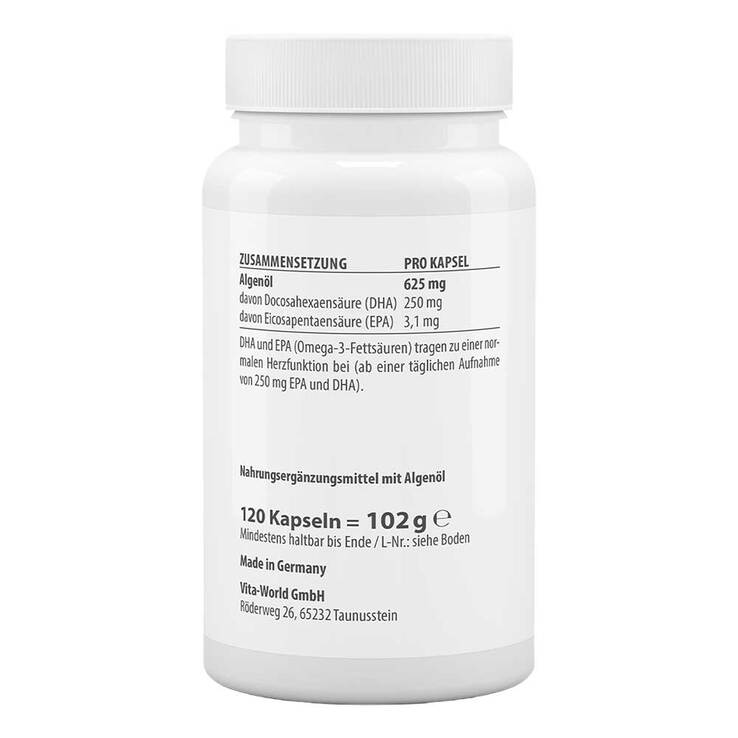 Algenöl 625 mg Omega-3 vegan Kapseln - 2