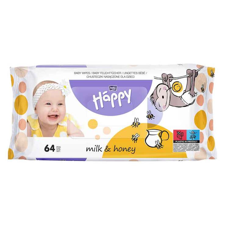 Bella Happy Feuchttücher Milch & Honig Inhalt: 64 St