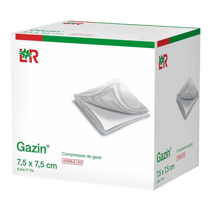 Gazin Mullkomp.7,5x7,5 cm steril 8fach 50X2 St
