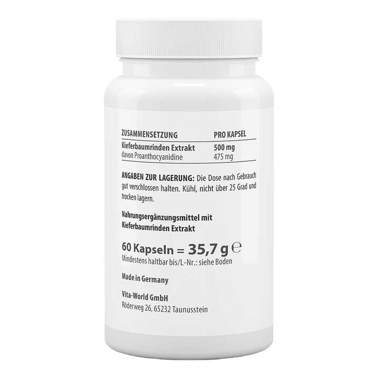 Kiefernrindenextrakt 500 mg 95% OPC Kapseln - 2