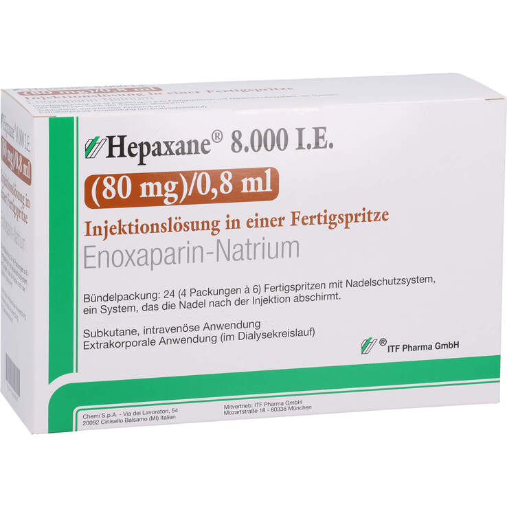 Hepaxane 8.000 I.E. 80 mg / 0,8 ml Injektionslösung F-Spr. - 1