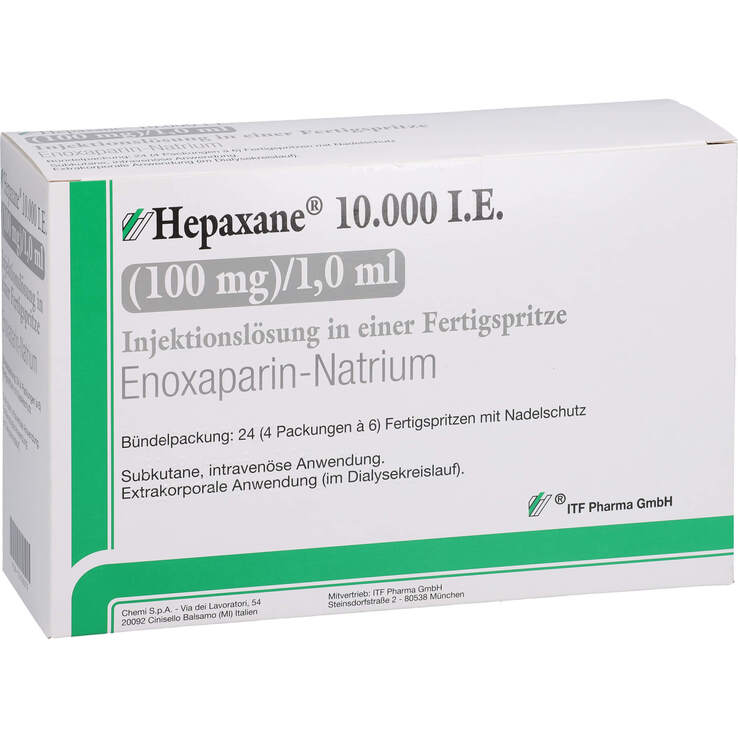 Hepaxane 10.000 I.E. 100 mg / 1,0 ml Injektionslösung F-Spr. - 1