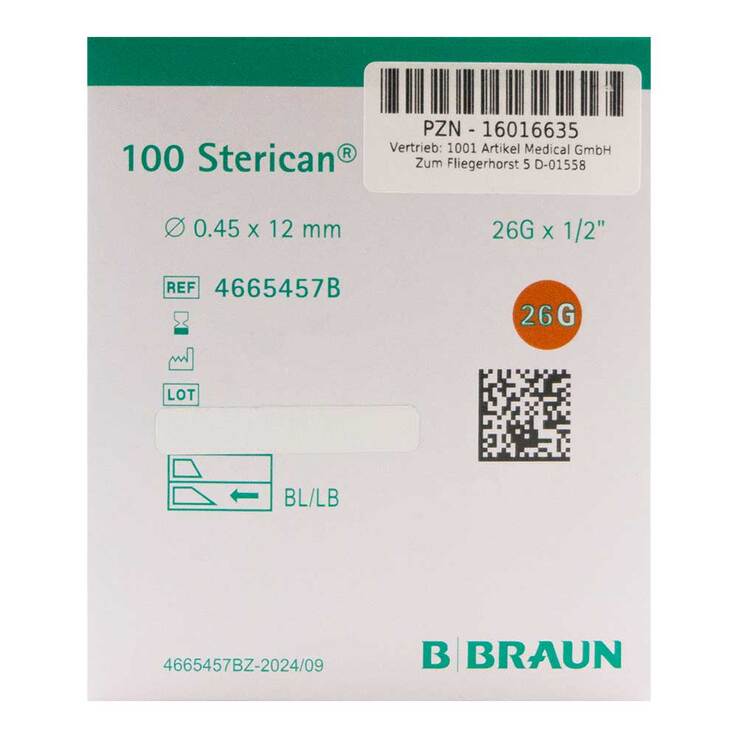 Sterican Ins.Einm.Kanüle26 Gx1 / 2 0,45x12 mm - 2