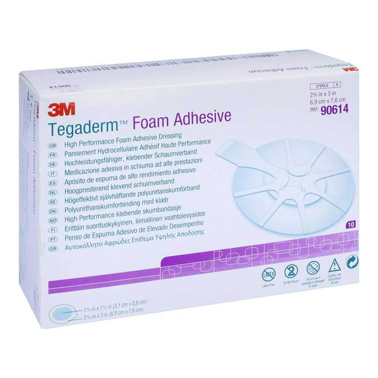 Tegaderm Foam Adhesive FK 6,9x7,6 cm oval 90614 10 St