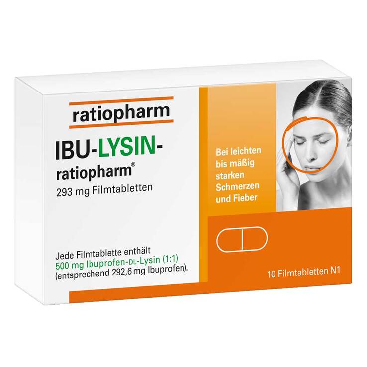 Ibu-Lysin-ratiopharm 293 mg Filmtabletten bei APONEO kaufen