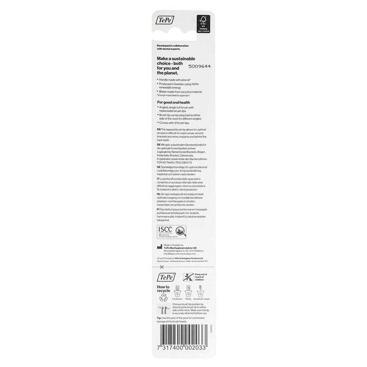 Tepe Interspace Winkelbürste soft mit 12 Wechselköpfen - 2