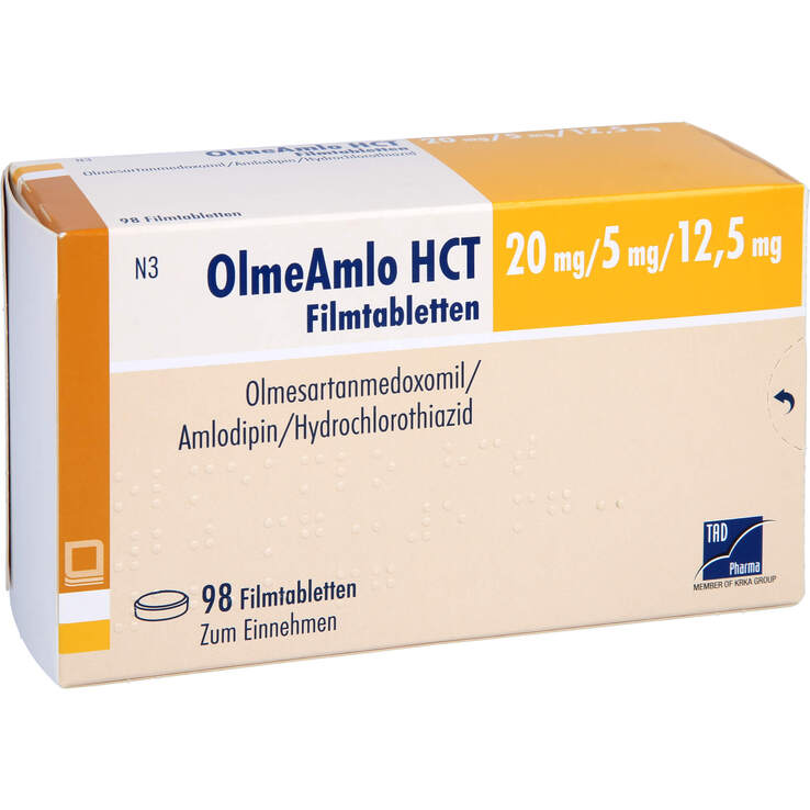 Olmeamlo HCT 20 mg / 5 mg / 12,5 mg Filmtabletten - 1