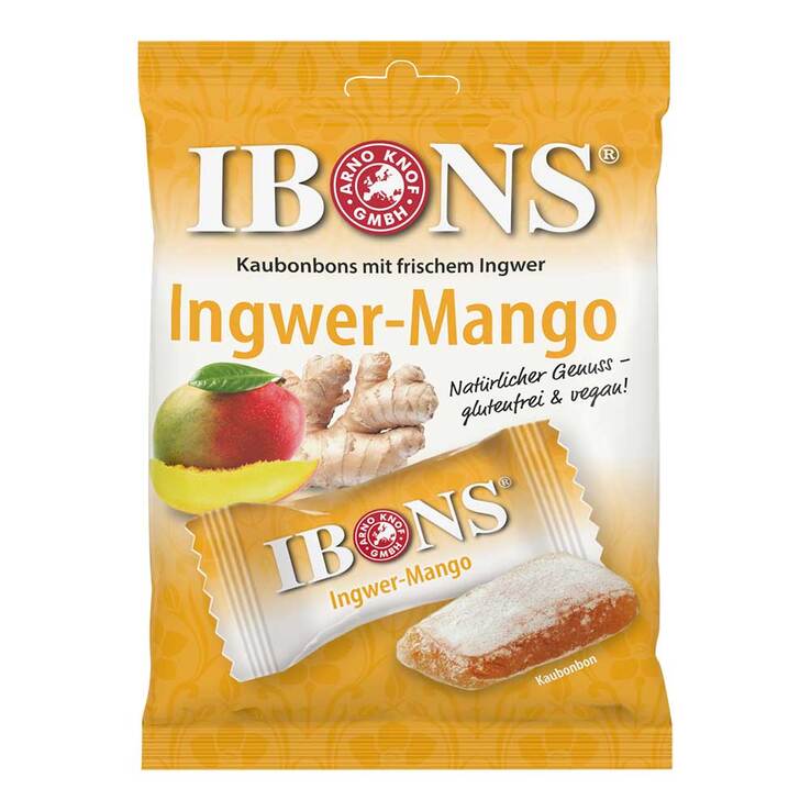 Ibons Ingwer Mango Tüte Kaubonbons 92 g