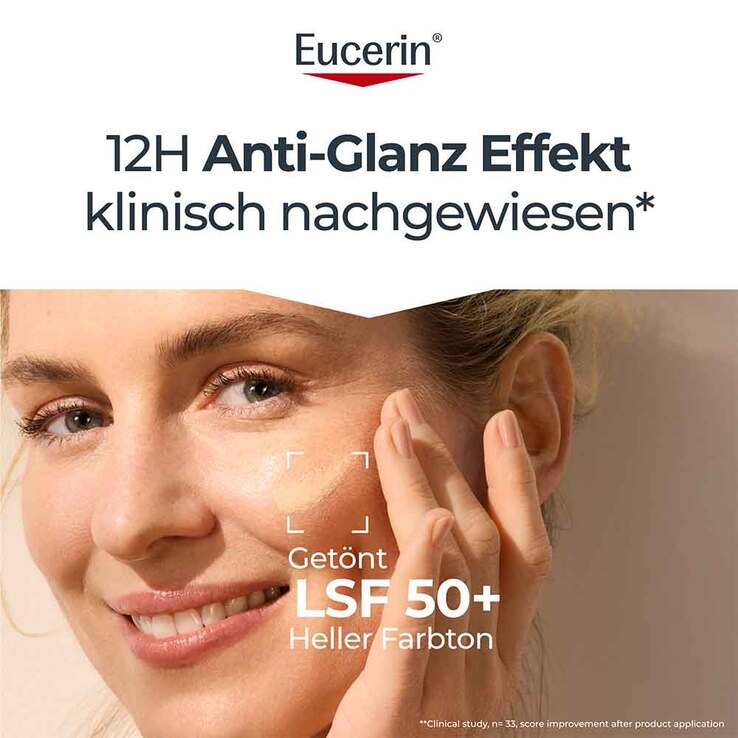 Eucerin Sun Oil Control tinted Creme LSF 50 + hell - 3