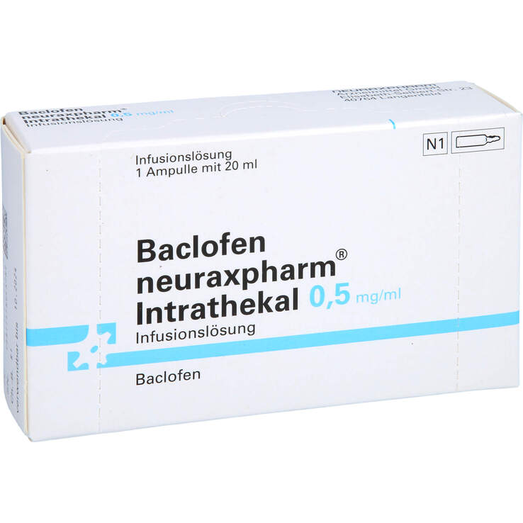 Baclofen neurax.Intrathek.0,5mg / ml Infusionsl.Ampulle 10mg - 1