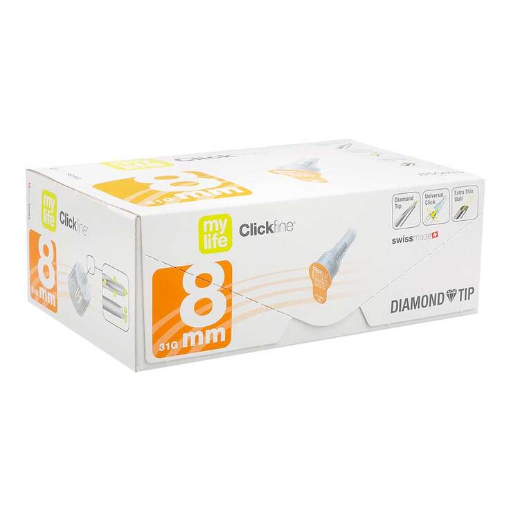 Mylife Clickfine Pen-Nadeln 8 mm 31 G Diamond Tip - 1